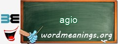 WordMeaning blackboard for agio